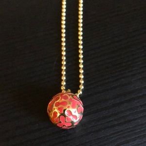 Orange and Gold Authentic Coach Necklace